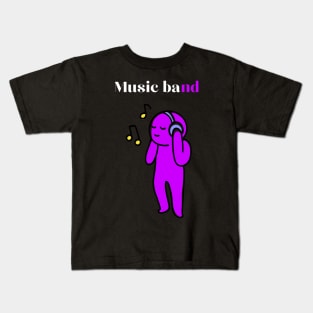 Music bande cute graphic design Kids T-Shirt